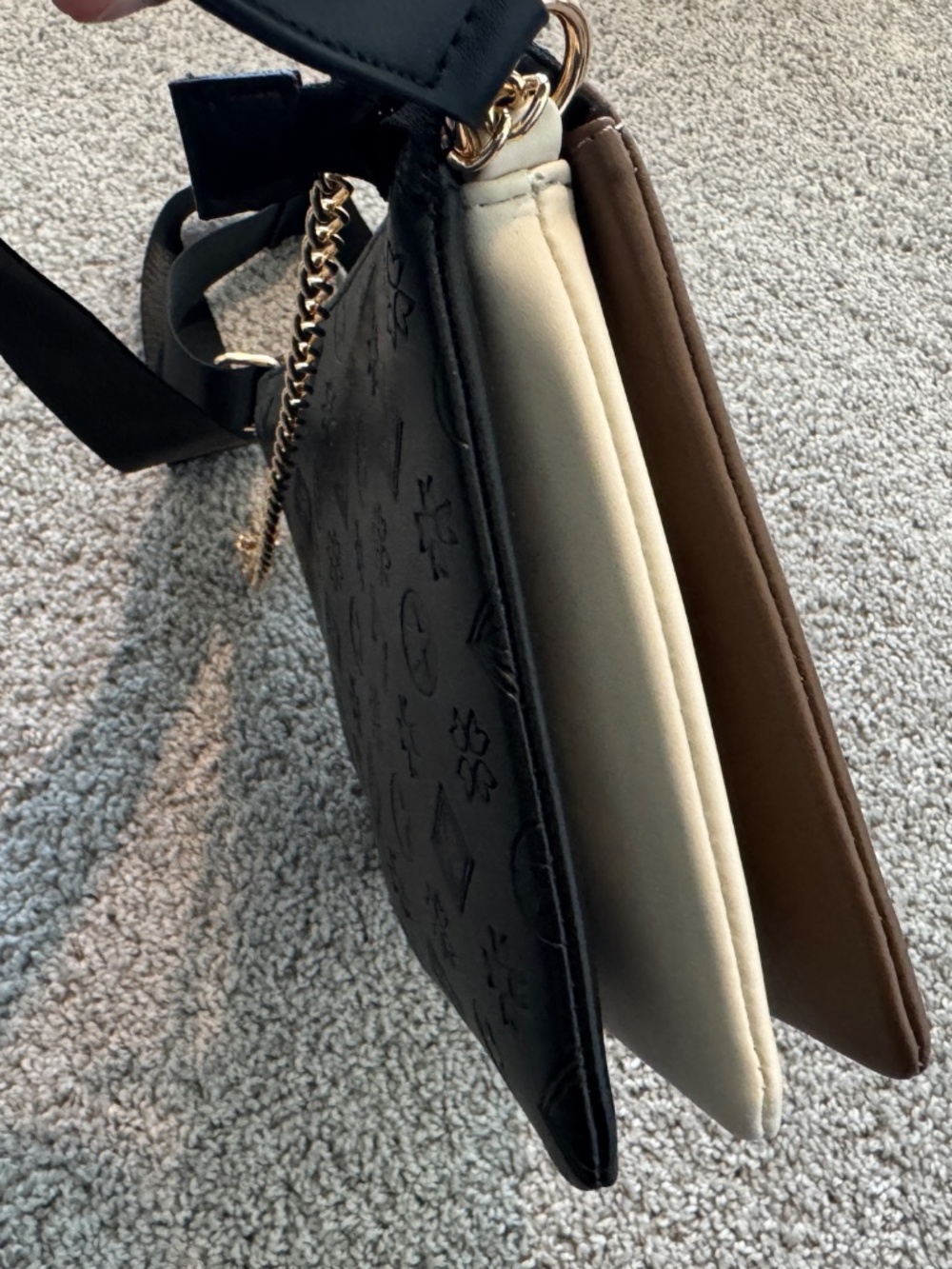 Color Block Multi-Compartment Crossbody Handbag - Picture 5 of 6